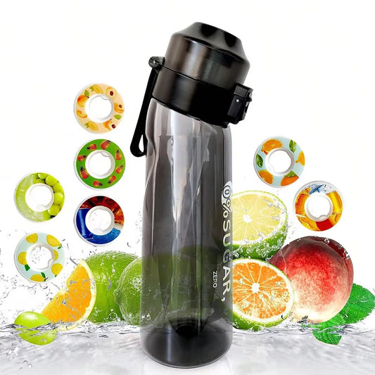 Motion Water Bottle with 1Or7 Flavour Pods 650ML Large Capacity Sports Water up Bottle Starter up Set New Fruit Fragrance